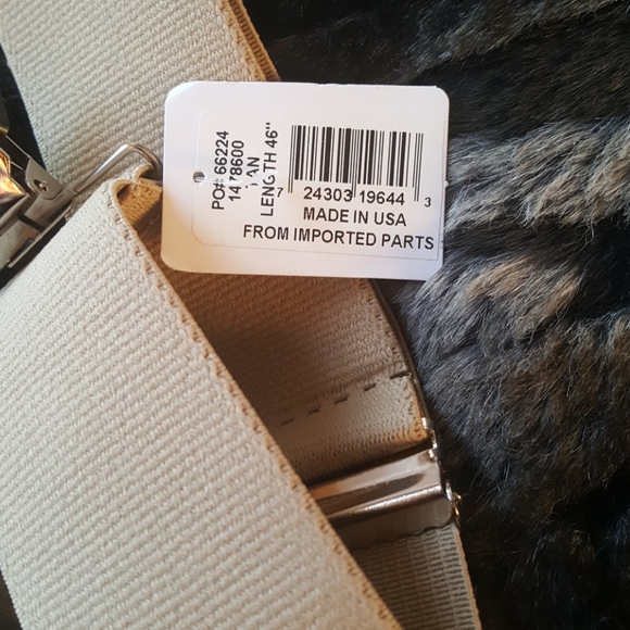 Suspenders. Tan. 46" in length.  2" wide. NWT. - Picture 5 of 6